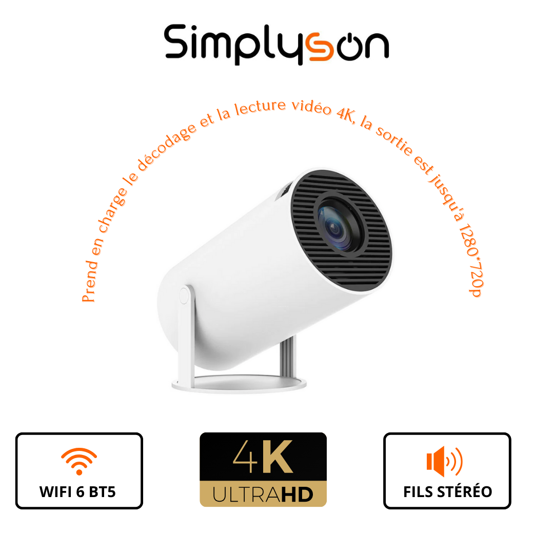 SimplyProject® Projecteur vidéo Portable – Simplyson