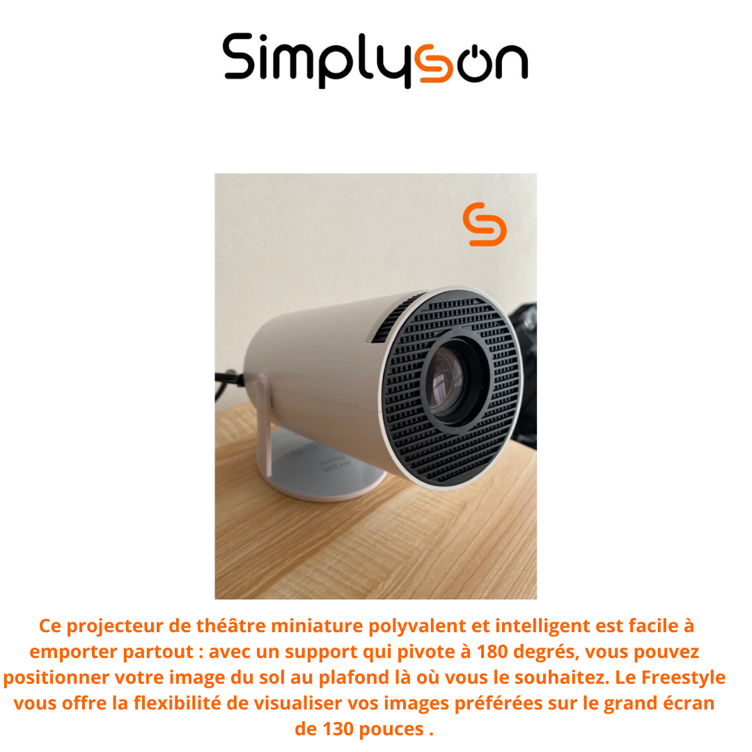 SimplyProject® Projecteur vidéo Portable