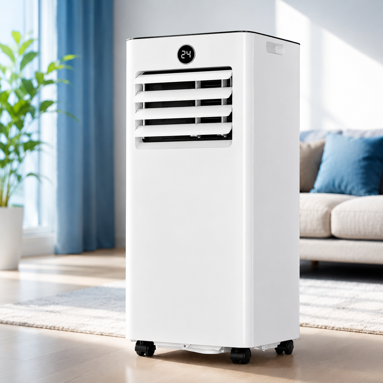 AIRFRESH PRO 9000™ Climatiseur Mobile 4-en-1 | Puissance, Silence et Confort au Quotidien
